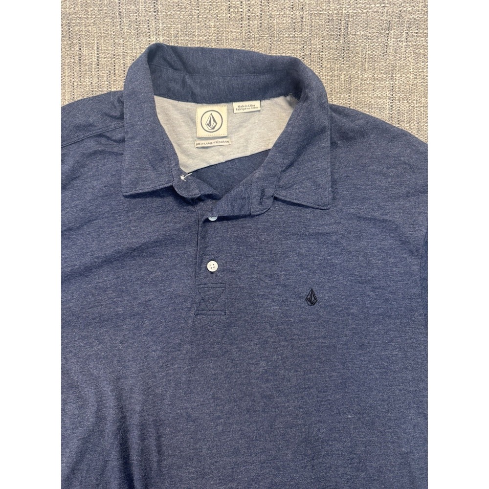 Volcom Collared Polo‎ Shirt Blue Mens Size XL Used Chest 23 Length 29 Great Cond